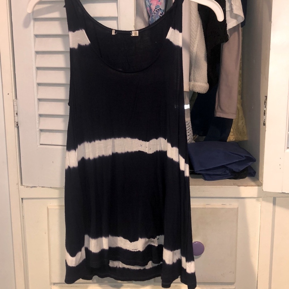 Mystique Boutique Navy Tie Die top